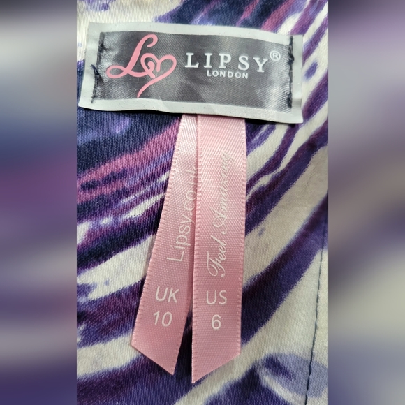 Purple Sparkly Party, Prom or DATE Dress NWOT Women's 6 Lipsey Made in London - Picture 4 of 12